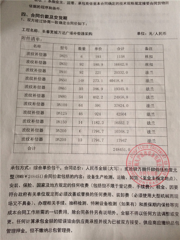 长春宽城万达广场采用上海香蕉视频污版波纹补偿器